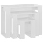 Stackable tables 3 pieces glossy white plywood by vidaXL, Side tables - Ref: Foro24-808609, Price: 51,58 €, Discount: %