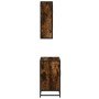 Set de muebles baño 2 pzas madera contrachapada roble ahumado