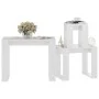 Stackable tables 3 pieces glossy white plywood by vidaXL, Side tables - Ref: Foro24-808609, Price: 50,93 €, Discount: %