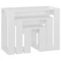 Stackable tables 3 pieces glossy white plywood by vidaXL, Side tables - Ref: Foro24-808609, Price: 50,93 €, Discount: %
