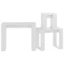Stackable tables 3 pieces glossy white plywood by vidaXL, Side tables - Ref: Foro24-808609, Price: 50,93 €, Discount: %