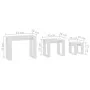 Stackable tables 3 pieces glossy white plywood by vidaXL, Side tables - Ref: Foro24-808609, Price: 50,93 €, Discount: %
