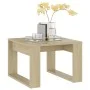 Mesa auxiliar de madera contrachapada roble Sonoma 50x50x35 cm de vidaXL, Mesas auxiliares - Ref: Foro24-808624, Precio: 33,8...
