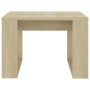 Mesa auxiliar de madera contrachapada roble Sonoma 50x50x35 cm de vidaXL, Mesas auxiliares - Ref: Foro24-808624, Precio: 34,1...