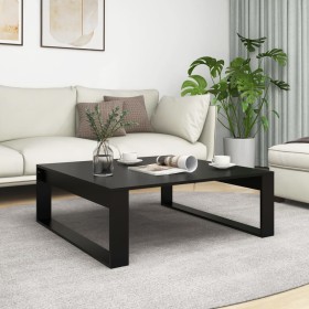 Mesa de centro madera contrachapada negro 100x100x35 cm