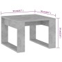 Concrete gray engineered wood coffee table 50x50x35 cm by vidaXL, Side tables - Ref: Foro24-808625, Price: 30,04 €, Discount: %