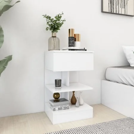 Weißer Nachttisch aus Spanplatte, 40 x 35 x 65 cm von vidaXL, Nachttische - Ref: Foro24-808648, Preis: 44,24 €, Rabatt: %