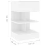Weißer Nachttisch aus Spanplatte, 40 x 35 x 65 cm von vidaXL, Nachttische - Ref: Foro24-808648, Preis: 44,24 €, Rabatt: %