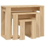 3-piece stackable tables in Sonoma oak-colored plywood by vidaXL, Side tables - Ref: Foro24-808606, Price: 57,72 €, Discount: %