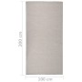 Flachgewebter Außenteppich in Grau Taupe 100x200 cm von vidaXL, Teppiche - Ref: Foro24-340780, Preis: 41,44 €, Rabatt: %
