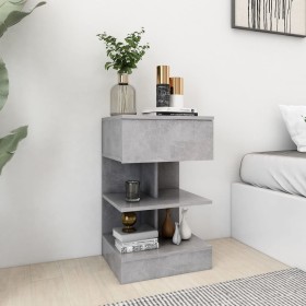 Concrete gray chipboard bedside table 40x35x65 cm by vidaXL, Nightstands - Ref: Foro24-808656, Price: 42,52 €, Discount: %