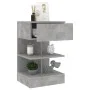 Mesita de noche de aglomerado gris hormigón 40x35x65 cm de vidaXL, Mesitas de noche - Ref: Foro24-808656, Precio: 41,90 €, De...