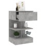Mesita de noche de aglomerado gris hormigón 40x35x65 cm de vidaXL, Mesitas de noche - Ref: Foro24-808656, Precio: 43,75 €, De...