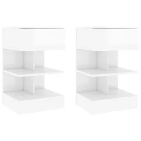 Nightstands 2 units glossy white 40x35x65 cm by vidaXL, Nightstands - Ref: Foro24-808661, Price: 82,81 €, Discount: %