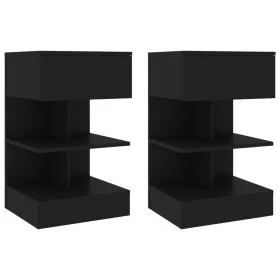 Bedside tables 2 units black 40x35x50 cm by vidaXL, Nightstands - Ref: Foro24-808651, Price: 85,58 €, Discount: %