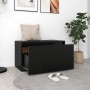 Schwarze Flurbank aus Holzwerkstoff, 80 x 40 x 45 cm von vidaXL, Bänke für Hallen und Lager - Ref: Foro24-808667, Preis: 60,0...