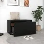 Schwarze Flurbank aus Holzwerkstoff, 80 x 40 x 45 cm von vidaXL, Bänke für Hallen und Lager - Ref: Foro24-808667, Preis: 55,7...