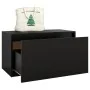 Black engineered wood hallway bench 80x40x45 cm by vidaXL, Benches for halls and storage - Ref: Foro24-808667, Price: 55,32 €...