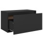 Schwarze Flurbank aus Holzwerkstoff, 80 x 40 x 45 cm von vidaXL, Bänke für Hallen und Lager - Ref: Foro24-808667, Preis: 60,0...