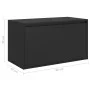 Black engineered wood hallway bench 80x40x45 cm by vidaXL, Benches for halls and storage - Ref: Foro24-808667, Price: 55,32 €...