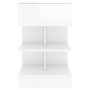 Nachttisch aus glänzend weißem Sperrholz, 40 x 35 x 65 cm von vidaXL, Nachttische - Ref: Foro24-808660, Preis: 51,84 €, Rabat...