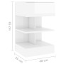 Nachttisch aus glänzend weißem Sperrholz, 40 x 35 x 65 cm von vidaXL, Nachttische - Ref: Foro24-808660, Preis: 51,84 €, Rabat...