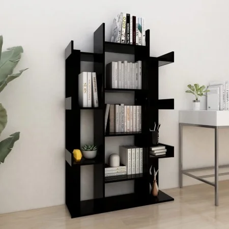 Bücherregal aus schwarzem Sperrholz 86x25,5x140 cm von vidaXL, Bücherregale und Regale - Ref: Foro24-808901, Preis: 74,83 €, ...