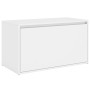 Weiße Flurbank aus Holzwerkstoff, 80 x 40 x 45 cm von vidaXL, Bänke für Hallen und Lager - Ref: Foro24-808666, Preis: 73,41 €...