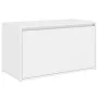White engineered wood hallway bench 80x40x45 cm by vidaXL, Benches for halls and storage - Ref: Foro24-808666, Price: 69,10 €...