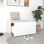 White engineered wood hallway bench 80x40x45 cm by vidaXL, Benches for halls and storage - Ref: Foro24-808666, Price: 69,10 €...