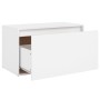 Weiße Flurbank aus Holzwerkstoff, 80 x 40 x 45 cm von vidaXL, Bänke für Hallen und Lager - Ref: Foro24-808666, Preis: 73,41 €...