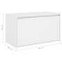Weiße Flurbank aus Holzwerkstoff, 80 x 40 x 45 cm von vidaXL, Bänke für Hallen und Lager - Ref: Foro24-808666, Preis: 73,41 €...