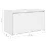 White engineered wood hallway bench 80x40x45 cm by vidaXL, Benches for halls and storage - Ref: Foro24-808666, Price: 69,10 €...
