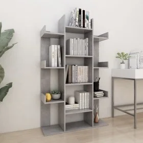 Concrete gray plywood bookcase 86x25.5x140 cm by vidaXL, Bookcases and shelves - Ref: Foro24-808904, Price: 80,53 €, Discount: %