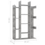 Bücherregal aus betongrauem Sperrholz, 86 x 25,5 x 140 cm von vidaXL, Bücherregale und Regale - Ref: Foro24-808904, Preis: 82...