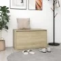 Hallway bench engineered wood Sonoma oak 80x40x45 cm by vidaXL, Benches for halls and storage - Ref: Foro24-808669, Price: 51...