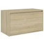 Hallway bench engineered wood Sonoma oak 80x40x45 cm by vidaXL, Benches for halls and storage - Ref: Foro24-808669, Price: 51...