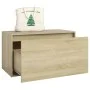 Hallway bench engineered wood Sonoma oak 80x40x45 cm by vidaXL, Benches for halls and storage - Ref: Foro24-808669, Price: 51...