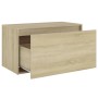 Flurbank aus Holzwerkstoff Sonoma-Eiche 80x40x45 cm von vidaXL, Bänke für Hallen und Lager - Ref: Foro24-808669, Preis: 52,62...
