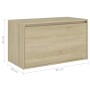 Flurbank aus Holzwerkstoff Sonoma-Eiche 80x40x45 cm von vidaXL, Bänke für Hallen und Lager - Ref: Foro24-808669, Preis: 52,62...