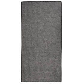 Alfombra de exterior de tejido plano gris 100x200 cm