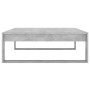 Mesa de centro madera de ingeniería gris hormigón 100x100x35 cm