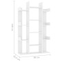 Bücherregal aus weißem Sperrholz, 86 x 25,5 x 140 cm von vidaXL, Bücherregale und Regale - Ref: Foro24-808900, Preis: 76,44 €...
