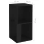 Black plywood corner furniture 33x33x67 cm by vidaXL, Lockers and storage cabinets - Ref: Foro24-809018, Price: 36,14 €, Disc...