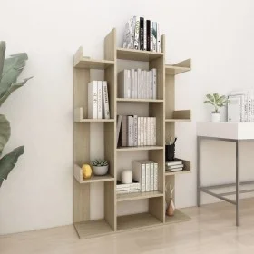 Engineered wood bookshelf in Sonoma oak, 86x25.5x140 cm by vidaXL, Bookcases and shelves - Ref: Foro24-808903, Price: 67,57 €...