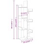 Regal aus Sonoma-Eichenholzwerkstoff, 48 x 25,5 x 140 cm von vidaXL, Bücherregale und Regale - Ref: Foro24-808912, Preis: 55,...