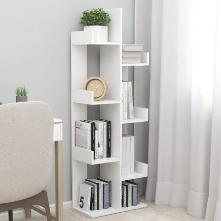 Weißes Holzwerkstoffregal 48x25,5x140 cm von vidaXL, Bücherregale und Regale - Ref: Foro24-808909, Preis: 50,03 €, Rabatt: %
