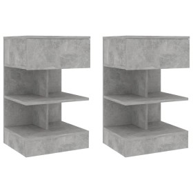 Bedside tables 2 pcs concrete gray 40x35x70 cm by vidaXL, Nightstands - Ref: Foro24-808657, Price: 70,82 €, Discount: %