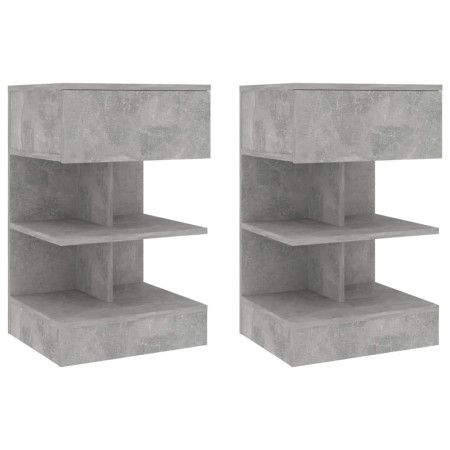 Nachttische 2 Stück betongrau 40x35x70 cm von vidaXL, Nachttische - Ref: Foro24-808657, Preis: 70,82 €, Rabatt: %