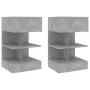 Bedside tables 2 pcs concrete gray 40x35x70 cm by vidaXL, Nightstands - Ref: Foro24-808657, Price: 70,01 €, Discount: %